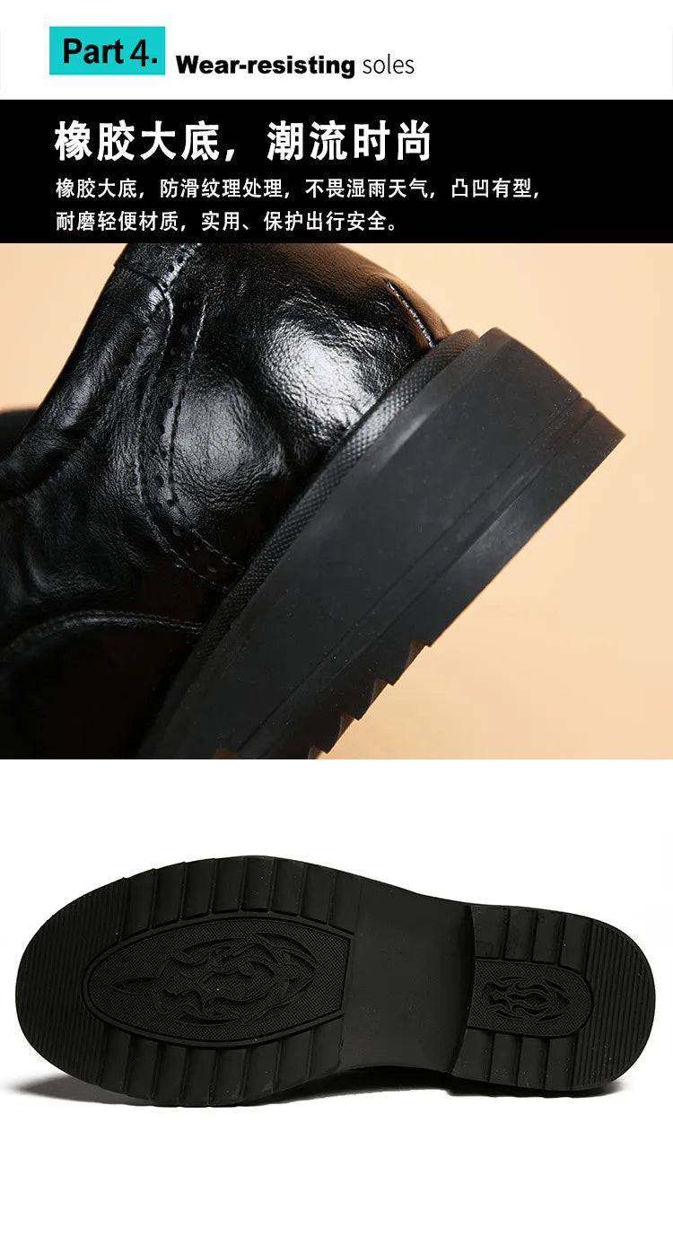 PENDRA Leather Lace Platform Shoes
