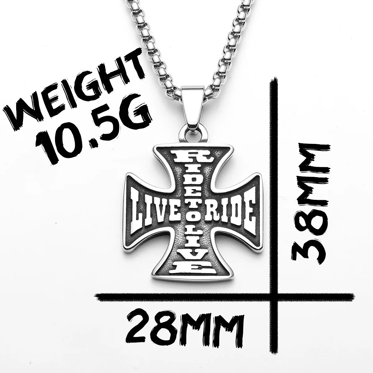 PENDRA LIve To Ride Steel Necklace
