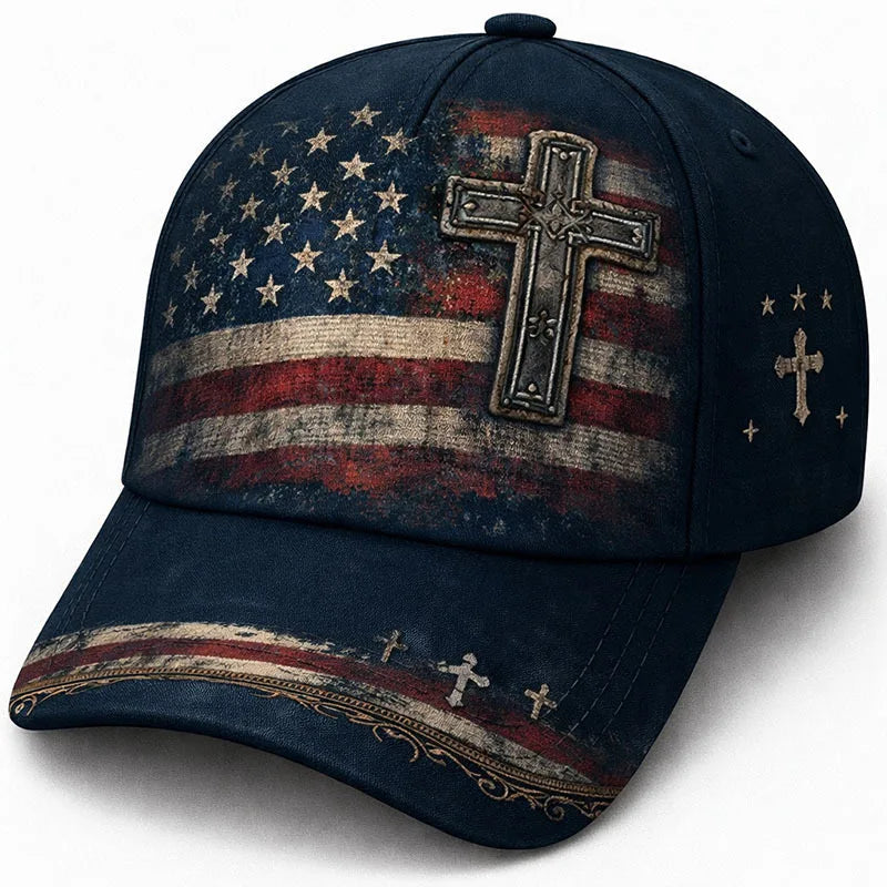 PENDRA Embroidered Cross Christian Cap