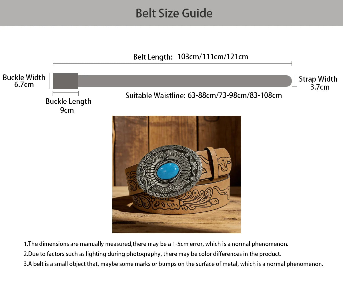 PENDRA Velaara Leather D-Buckle Western Luxury Belt