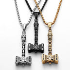 PENDRA Thor's Hammer Steel Necklace