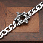 PENDRA Davidstar 316L Stainless Steel Star of David Bracelet