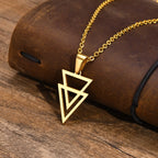 PENDRA Triangle Hollow Pendant Necklace