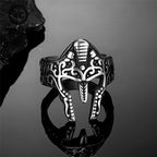 PENDRA Warrior Helmet Vintage Steel Ring