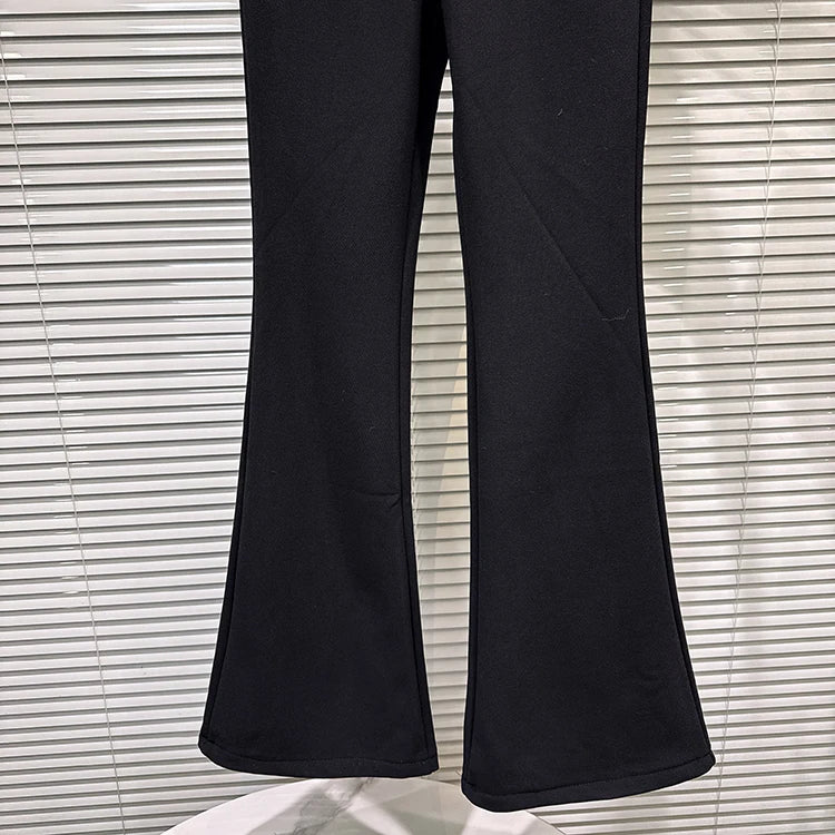 PENDRA Micro Flared Velvet Pants