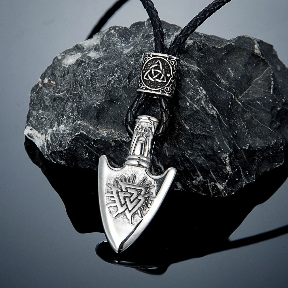 PENDRA Vegvisir Norse Leather Necklace