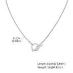 2mm Classic Round Snake Chain Necklace for Men Boys,50cm Toggle Chain Link Collar,Simple Easy Clasps Chains