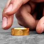 PENDRA Saint Benedict Exorcism Steel Ring