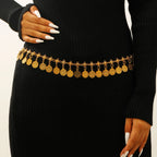 PENDRA Noraina Metal Punk Carved Waist Chain Belt