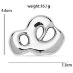 PENDRA Stainless Steel Art Cloud Brooch