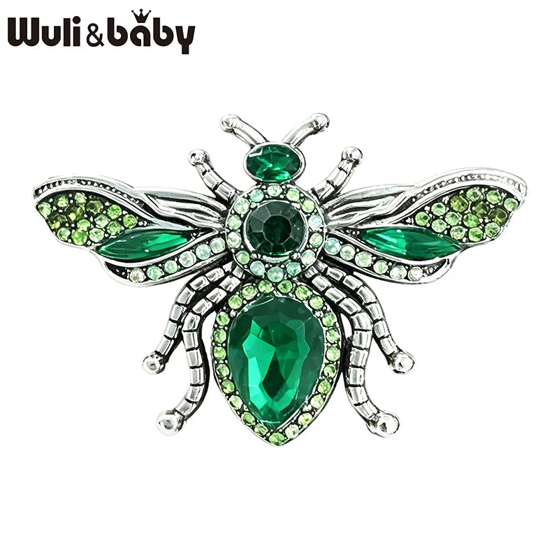 PENDRA Vintage Crystal Bee Brooch