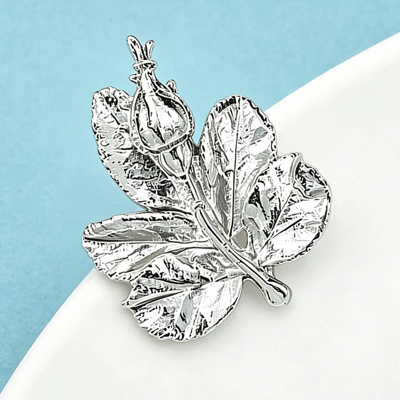 PENDRA Folia Vintage Leaf Brooch