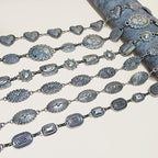 PENDRA Orlaina Leather Silver Retro Waist Chain Belt