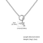 PENDRA Cuban Handcuffs Chain Necklace