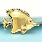 PENDRA Stainless Steel Fish Brooch