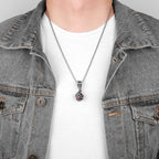 PENDRA Skull Claw Beads Steel Necklace