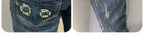Harajuku Fashion Autumn New Blue Jeans Men's Trendy Brand Scratches Cargo Work Korean Slim-fitting Trousers Luxury Elastic Pants