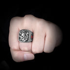 PENDRA Royal Lion Religious Steel Ring