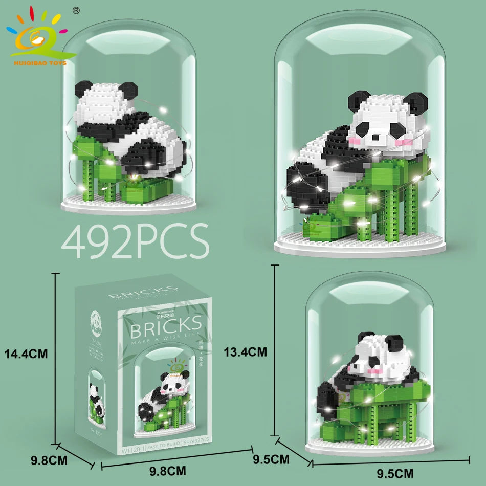 PENDRA Cute Panda Micro Building Set