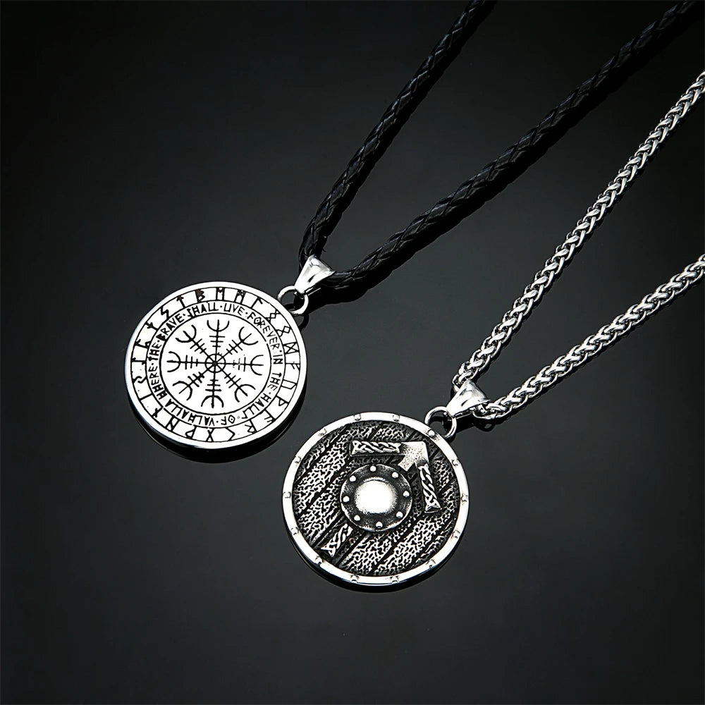 PENDRA Rune Compass Futhark Necklace