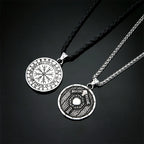 PENDRA Rune Compass Futhark Necklace