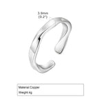 Mens Simple Mobius Twist Rings,Minimalist Opening Metal Wedding Ring,Thin Classic Polished Pinky Ring,Unisex Jewelry Gift