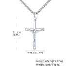 Waterproof Crucifix Cross Necklace for Men Boys,Stainless Steel Catholic Cross Pendant Necklace ,Religious Belief Jewelry Gift