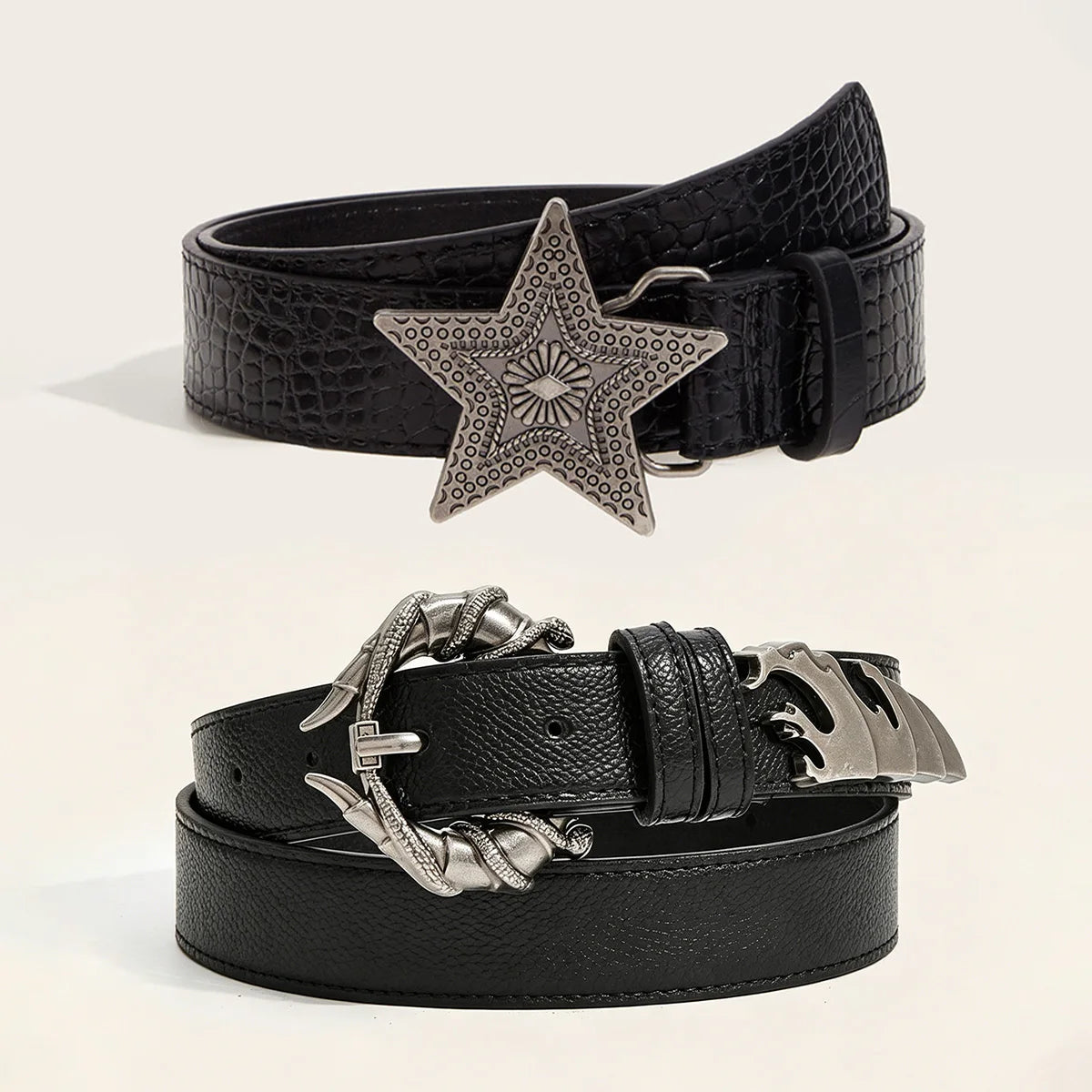Women's Belt Pants Trousers Jeans Pattern Leather Belt For Cosplay Accessories Women Halloween Suits Black Wine Red Waistband