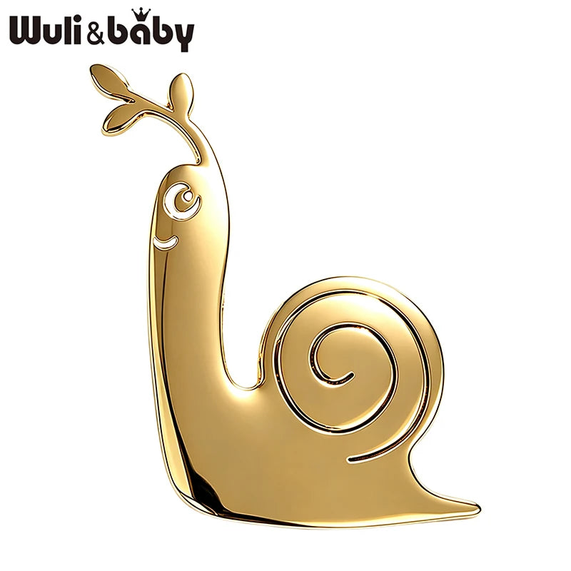 PENDRA Snail Stainless Steel Animal Brooch
