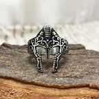 PENDRA Warrior Helmet Vintage Steel Ring