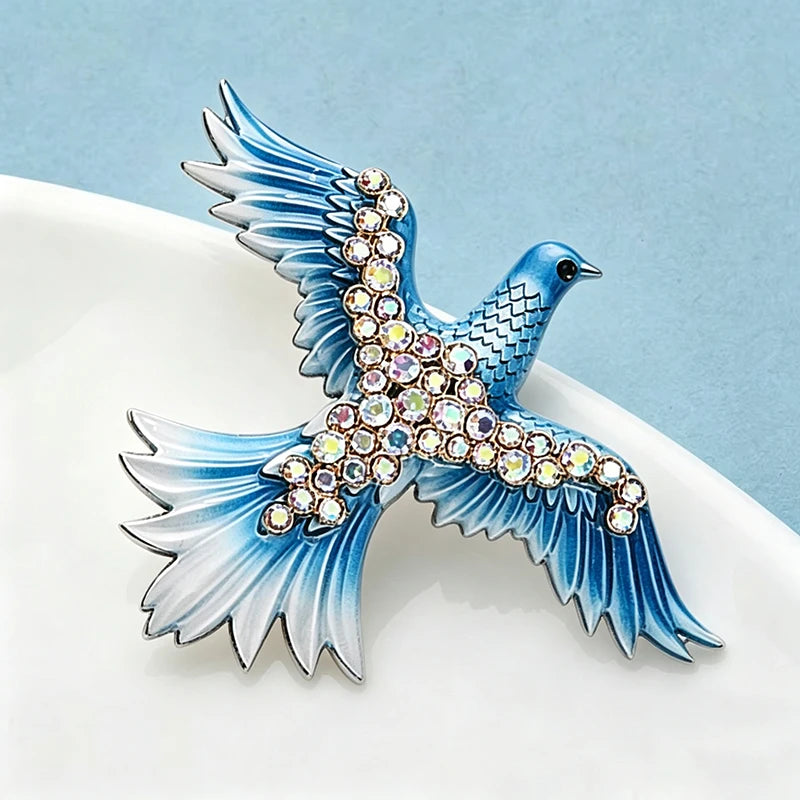 PENDRA Flying Pigeon Brooch