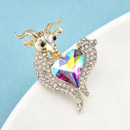 PENDRA Heartgoat Rhinestone Goat Brooch
