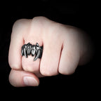 PENDRA Beast Monster Teeth Steel Ring