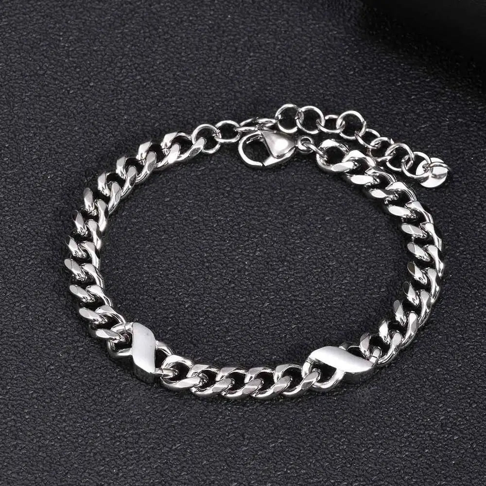 PENDRA Cuban Silver Link Bracelet
