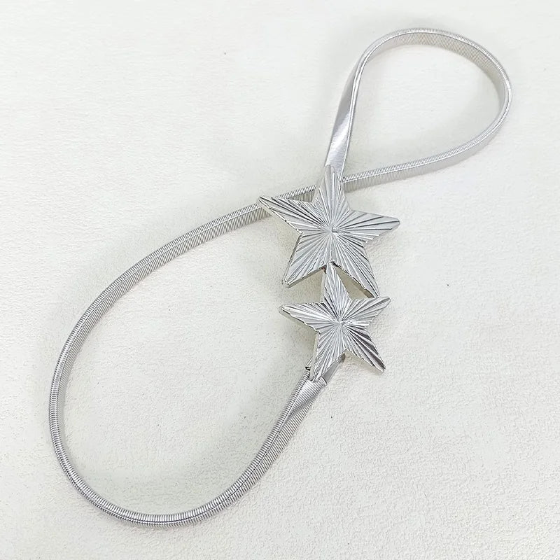 PENDRA Fayeellea Metal Gold Star Luxury Waist Chain Belt