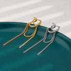 PENDRA Silver Gold Zircon Earrings
