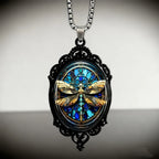 PENDRA Dragonfly Vintage Yellow Dragonfly Pendant