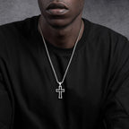 PENDRA Cross Black Glue Pendant Necklace