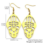 Metal Band Papa Emeritus Ghost Bc Nameless Ghoul Drop Earrings For Women Silver Color Long Hollow Earring Party Jewelry Gift