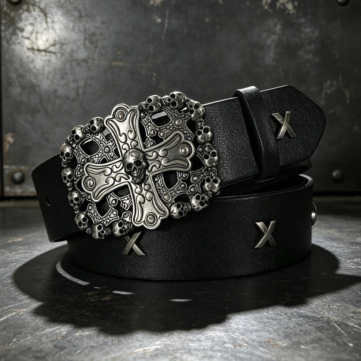 PENDRA Lunayne Metal Rivet Studded Gothic Belt