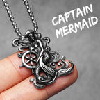 Mermaid Rudder Sailor Men Necklaces Stainless Steel Pendant Chain Women Fashion Jewelry Punk New In Accessories Gifts Wholesale