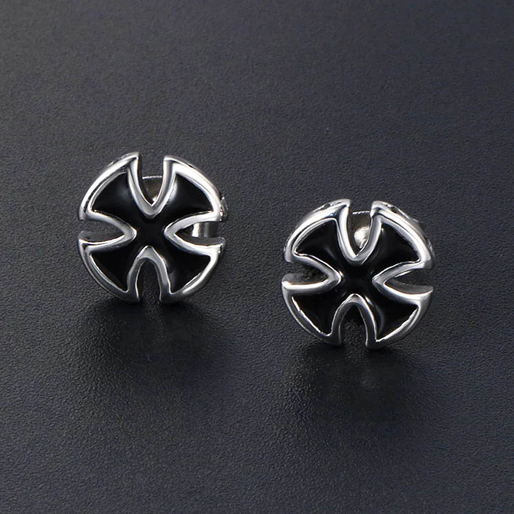 PENDRA Ironcross Vintage Iron Cross Earrings