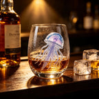 PENDRA Jellyfish Ocean Crystal-Clear 300ml Whiskey Glass