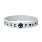 Mprainbow Mens Tree of Life Bracelets, 1/2/3/4 Pcs Norse Viking Soft Runes Silicone Rubber Band Wristband Bangle,Comfort Fit