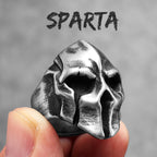 Stainless Steel Men Rings Spartan Helmet Warrior Skull Punk Rock Gothic for Biker Male Boy Jewelry Creativity Gift Wholesale