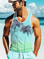 PENDRA Sleeveless Hawaiian Seaside T-Shirt