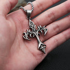 PENDRA Flamecross Gothic Flame Cross Pendant