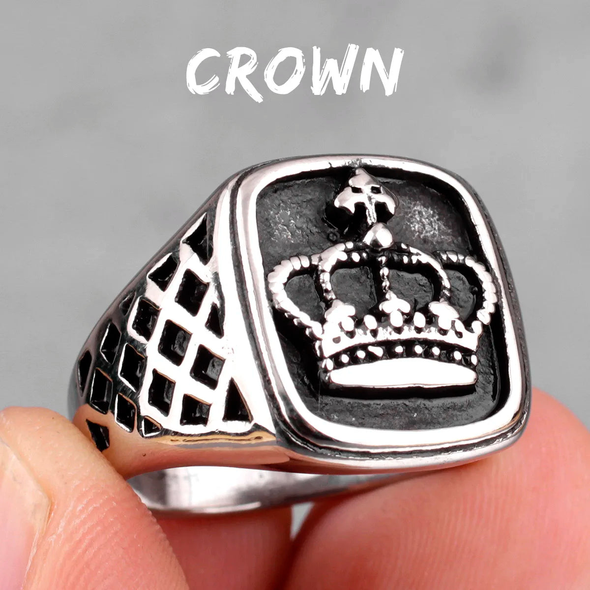 PENDRA Crown Boyfriend Steel Ring
