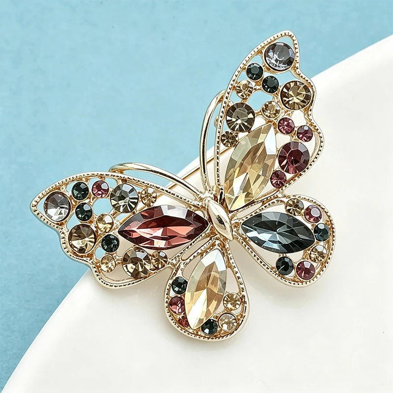 PENDRA Classical Crystal Butterfly Brooch
