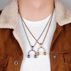Headset Earphone Mens Long Necklaces Pendants Chain Hip Hop for Boy Male Stainless Steel Jewelry Creativity Gift Wholesale